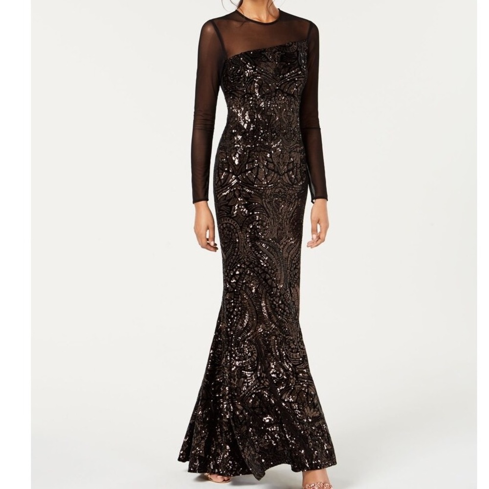 Betsy & Adam sequence long sleeve dress